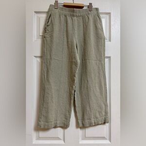Madewell Sage Green Linen Pants // Small
